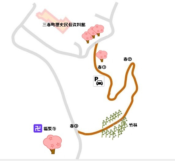 桜谷路線図（春）