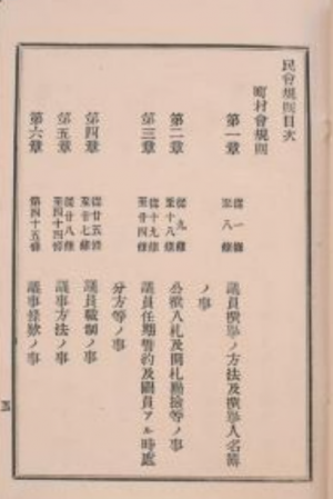「福島県民会規則」目次
