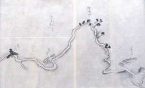 諸街道延絵図より　広（光）大寺～込木村～楽内笠松まで