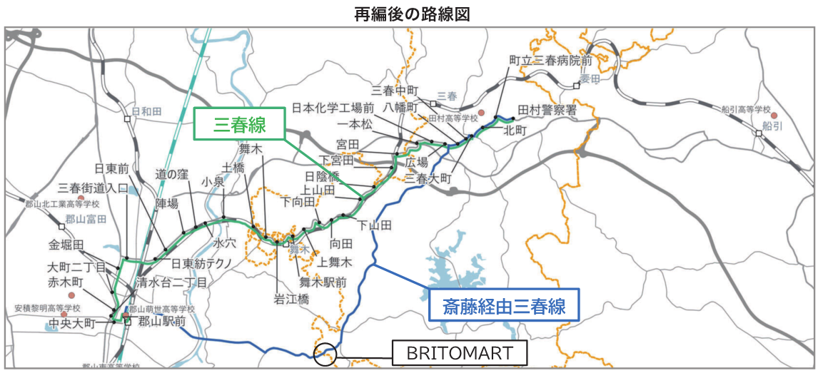 再編後の路線図