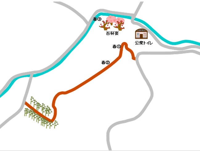 不動山路線図（春）