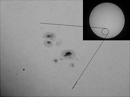 2002年6月1日　眼視級？の太陽黒点出現の写真